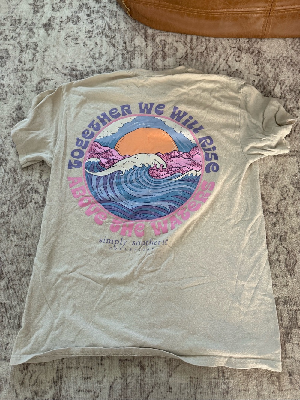 Simply Southern Women’s Cream Graphic Tee - 'Together We Will Rise'